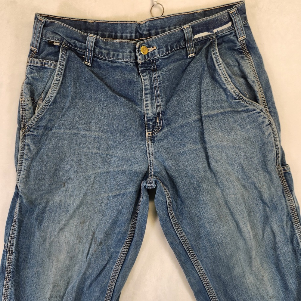 Carhartt FR Men's Relaxed Fit Flame Resistant Carpenter Jeans Blue 33x32 - Picture 2 of 8